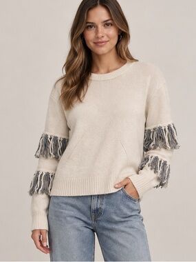 Tabula Rasa Wool Sweater with Fringe